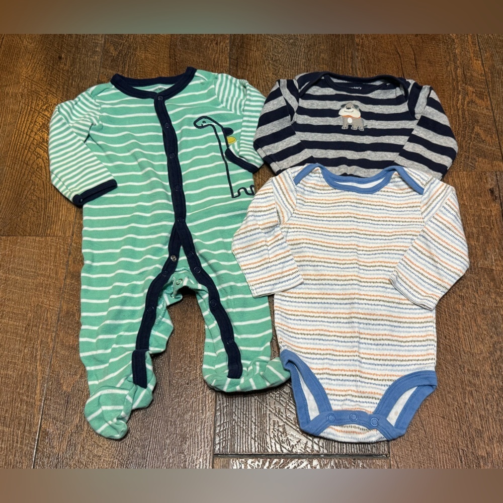 🌼4/$25🌼 Baby Boy 6 month long sleeve stripes bundle